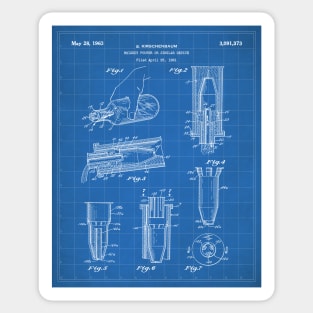 Whisky Pourer Patent - Whisky Art - Blueprint Sticker